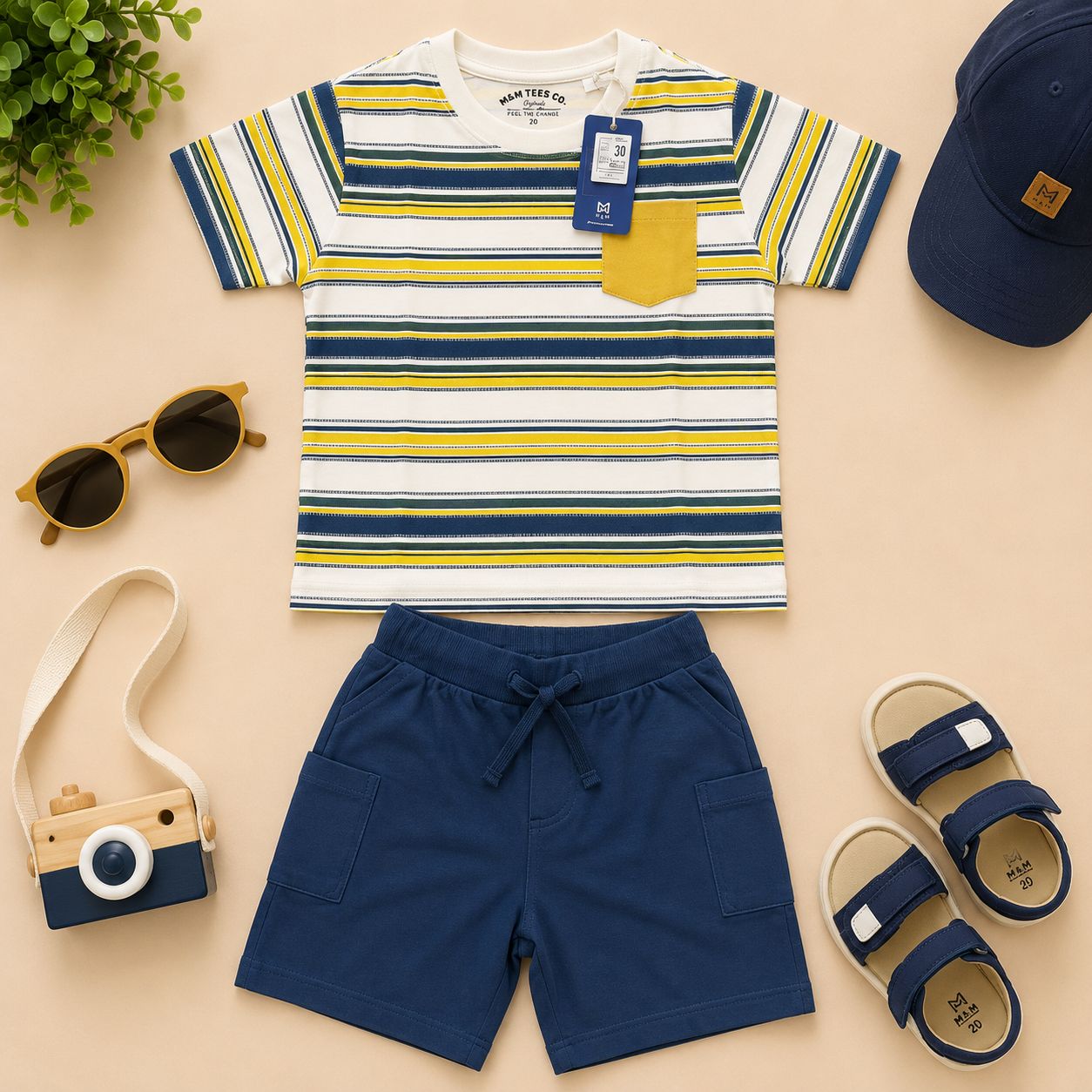 Premium Cotton Boy cord set